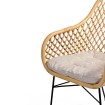meble indyjskie w stylu boho rattanowe krzesło z poduszką
