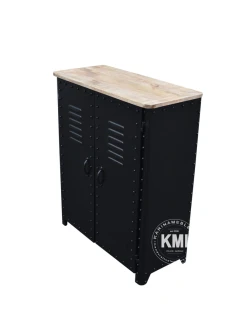 meble rustykalne metalowa komoda Usine czarna