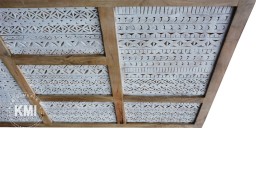 panel dekoracyjny drewniany zagłówek bielony