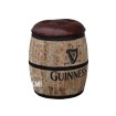 Beczka do siedzenia GUINNESS – metal i drewno, styl industrialny, schowek w środku, idealna do salonu, gabinetu i pokoju młodzieżowego