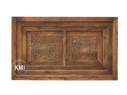 Orientalny Rzeźbione Panel/Zagłówek z Drewna Mango | Meble Indyjskie
