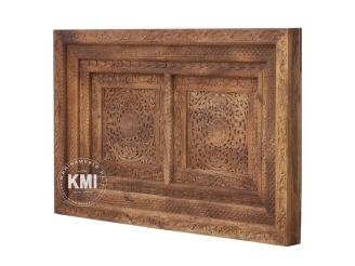 meble orientalne panel drewniany rzeźbiony brązowy