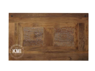 meble indyjskie w stylu boho panel drewniany rzeźbiony brązowy
