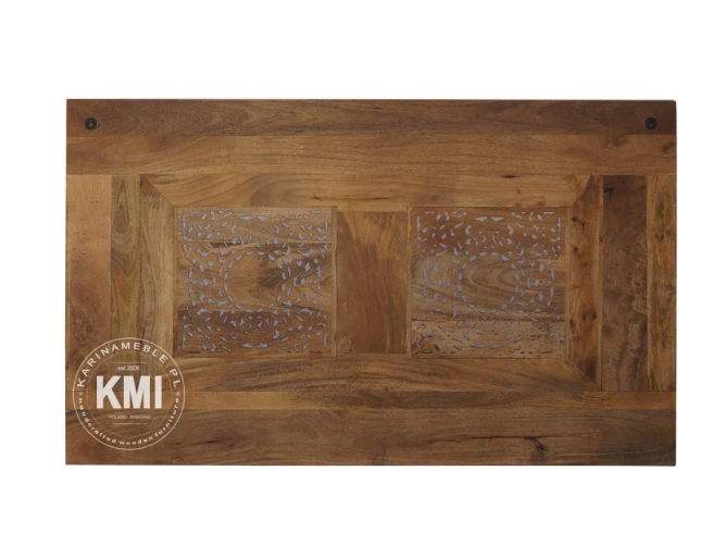 meble indyjskie w stylu boho panel drewniany rzeźbiony brązowy