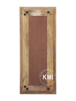 Bielone lustro indyjskie rzeźbione 50×120 cm – meble drewniane