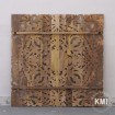 indyjski panel orientalny drewniany rzeźbiony 122x122 bielony