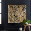 orientalny indyjski panel drewniany dekoracja ściany 90x90