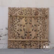 meble indyjskie do sypialni drewniany panel w stylu boho 105x105 bielony