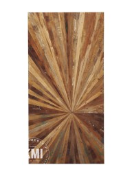 Panel dekoracyjny z recyklingowanego drewna 90x180 cm – zagłówek lub blat w stylu industrialnym