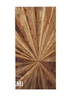 Panel dekoracyjny z recyklingowanego drewna 90x180 cm – zagłówek lub blat w stylu industrialnym