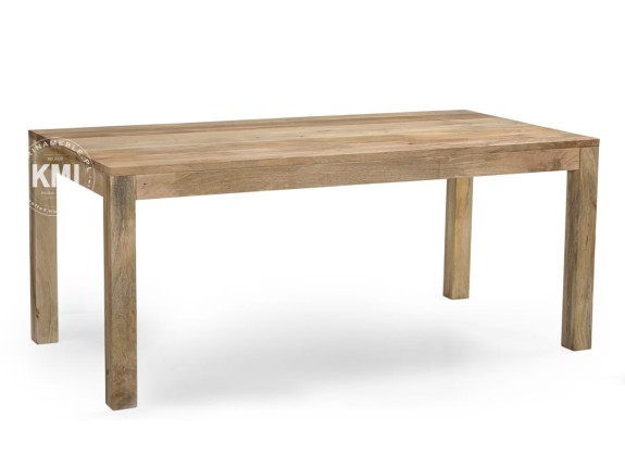 Stół drewniany mango 180x90 cm – lite drewno, nowoczesny design, minimalistyczny styl, idealny do jadalni, salonu i kuchni