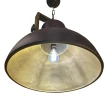 lampa industrialna z drewnianym uchwytem metalowa postarzana