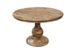 meble shabby chic salon okrągły stół na drewnianej nodze Amber reti 105 cm