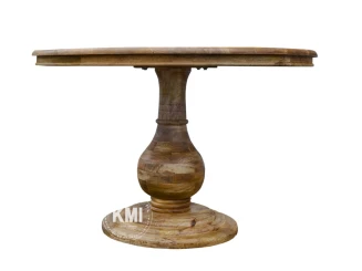 Meble indyjskie – okrągły stół Amber lakierowany 150 cm