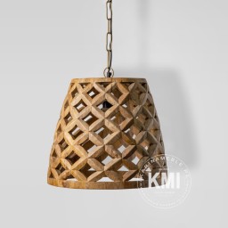 ażurowa lampa drewniana orientalna