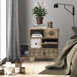 meble industrialne  szafka drewniana loft