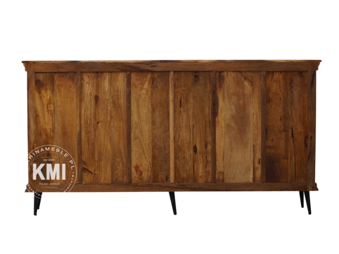 meble rustykalne duża komoda indyjska boho drewniana rzeźbiona brązowa