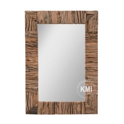 lustro w ramie ze starego drewna Driftwood 100x70