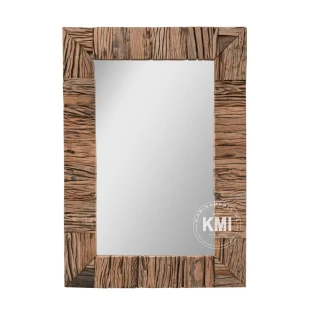 lustro w ramie ze starego drewna Driftwood 100x70