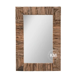 lustro w ramie ze starego drewna Driftwood 100x70