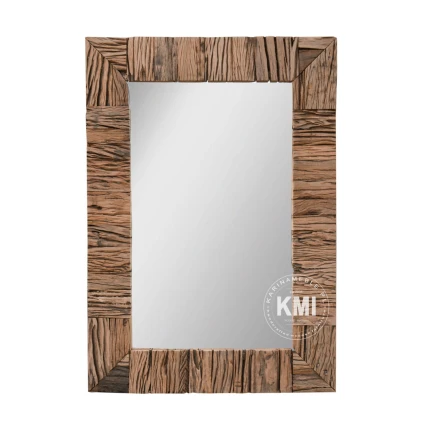 lustro w ramie ze starego drewna Driftwood 100x70