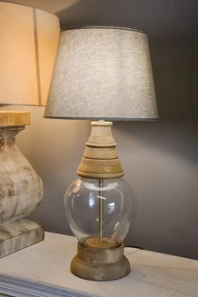 Szklana Lampa Stołowa Vintage – Baza do Stylowego Oświetlenia