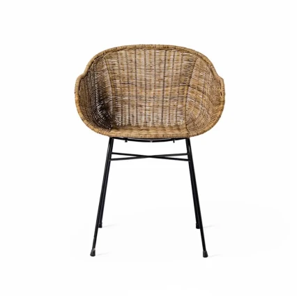 rattanowe krzesło do stołu styl boho rustykalny