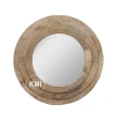 Nowoczesne okrągłe lustro drewniane – elegancki design i naturalne wykończenie