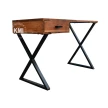 drewniane biurko industrialny design i tyrwałość