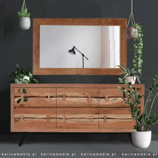 Komoda Organic z Drewna Akacji i Metalu 178 cm - Meble Loftowe