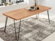 Stół loftowy drewniany 180cm z akacji na metalowych nogach hairpin meble industrialne