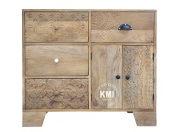 Drewniana komoda designerska SAHARA – Meble Indyjskie Mango