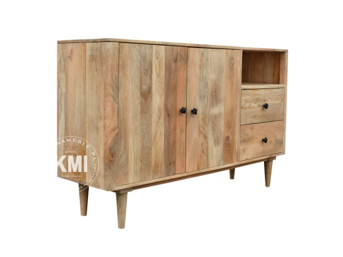 nowoczesna komoda drewniana - styl boho