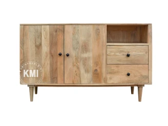 komoda z półką BohoWood 150cm meble boho z drewna mango i szufladami