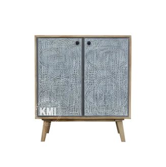 Komoda LUMI – drewniana, ręcznie rzeźbiona, naturalne drewno mango, styl boho i orientalny