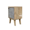 meble w stylu boho - drewniana szafka nocna LUMI