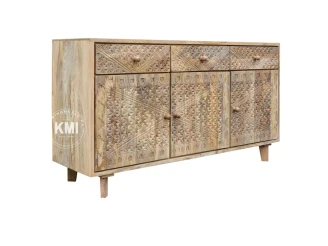 pojemne komoda drewniana styl boho orientalne rzeźbienia