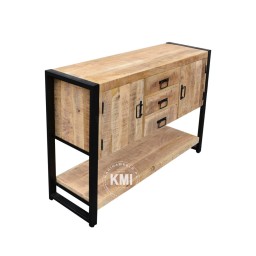 Loftowa  konsola z szufladami i półką JUST FOR ME | Meble Industrialne