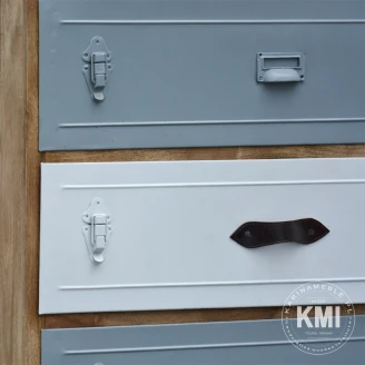 meble metalowe | komoda z szufladami drewno metal Suitcases