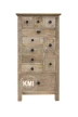 wąska komoda rustykalna Milford 100cm z 9 szufladkami lite drewno mango styl loft