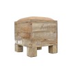 pufa ze schowkiem drewniana na masywnych nogach meble rustykalne