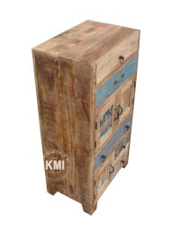 Drewniana Komoda Słupek Lost in Time 60 cm | Meble Loftowe z Recyklingu