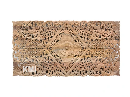 Zagłówek Boho | Ręcznie Rzeźbiony Panel z Drewna Mango | 180 cm