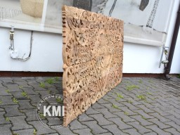 Zagłówek Boho | Ręcznie Rzeźbiony Panel z Drewna Mango | 180 cm
