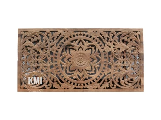 drewniany panel rzeźbiony ażurowy orientalny zagłówek