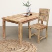 Postarzany stół drewniany 180x90 z litego drewna mango w stylu rustykalnym – Meble Indyjskie