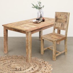 Rustykalny Stół Postarzany 180x90 z Drewna Mango | Meble Indyjskie