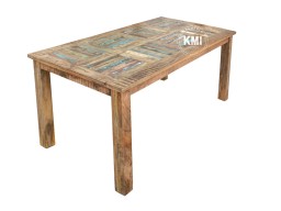 Stół Loftowy 180x90 cm Parkiet z Recyklingu | Meble Indyjskie Mango