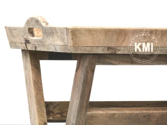 meble loftowe | drewniana konsola stolik z tacą vintage