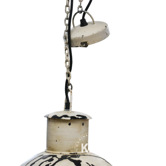 metalowa lampa loftowa biała